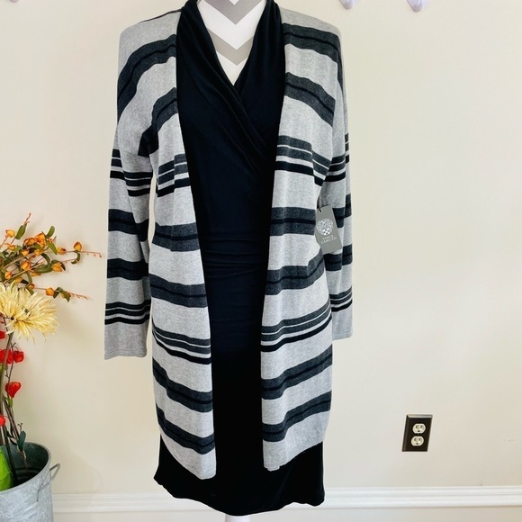Vince Camuto Striped Duster Cardigan XS - Picture 3 of 12
